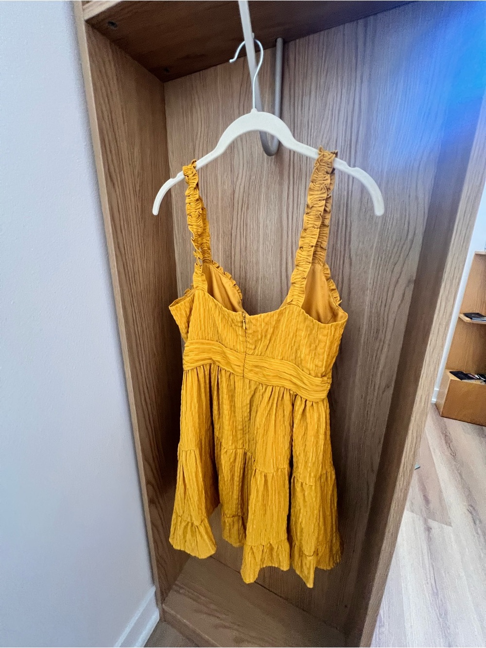 Mustard Yellow Ruffled Sundress - Picture 5 of 5